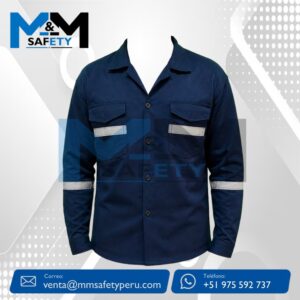 Camisa Drill Industrial Color Azul Marino Nacional