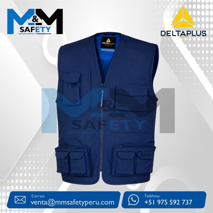 Chaleco de Seguridad M2GI2 Azul Marino Deltaplus