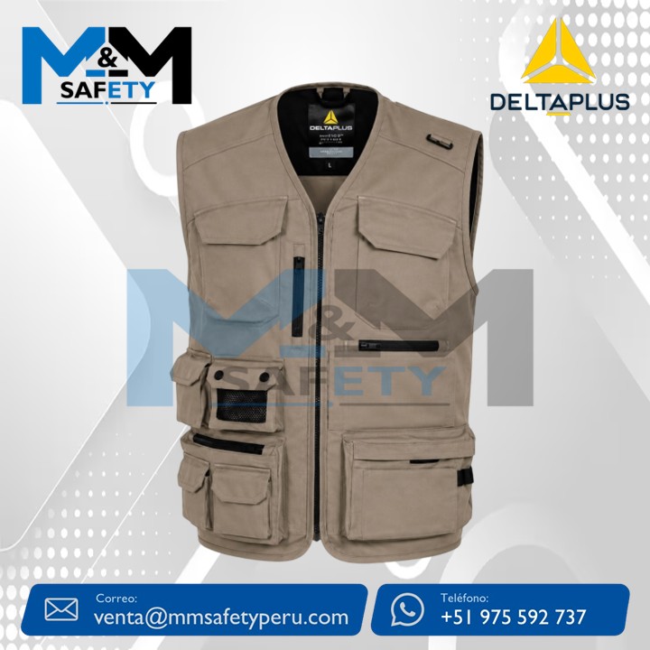 Chaleco de Seguridad M5SGI Beige Deltaplus