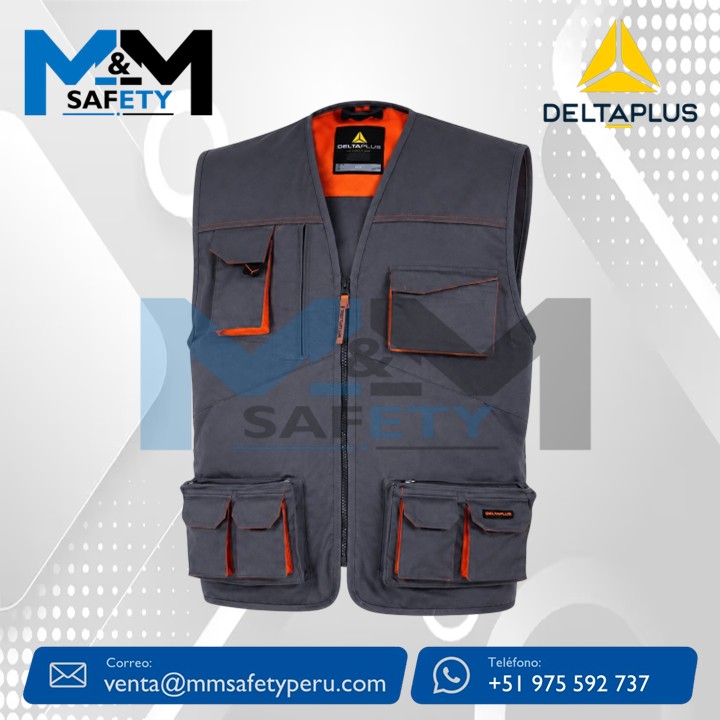 Chaleco de Seguridad M2GI2 Plomo Deltaplus