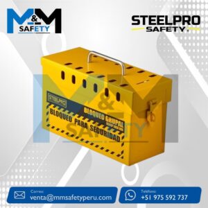 Caja de Bloqueo Grupal Amarillo Steelpro
