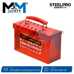 Caja de Bloqueo Grupal Roja Steelpro