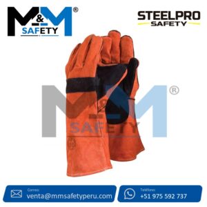 Guantes de Soldar Naranja con Negro Steelpro