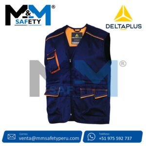 Chaleco M6GIL Azul Marino con Naranja Delta Plus