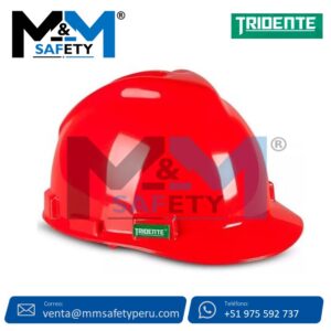 Casco de Seguridad Tridente Rojo