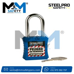 Candado de Bloqueo X10 Long Azul Steelpro