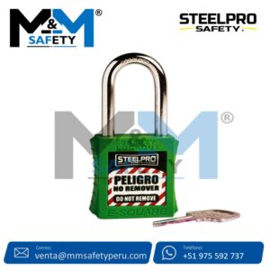 Candado de Bloqueo X10 Long Verde Steelpro