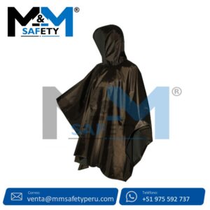 Poncho Impermeable para Lluvia Negro Nacional