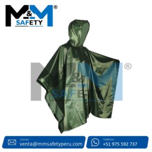 Poncho Impermeable para Lluvia Verde Nacional