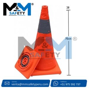 Cono de Seguridad Plegable Anaranjado Grande 28"