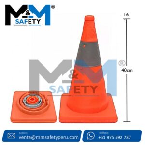 Cono de Seguridad Plegable Anaranjado 16"