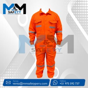 Mameluco Drill Indrustial Color Anaranjado Nacional