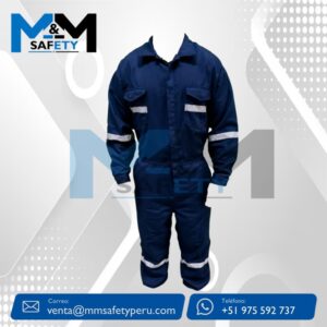 Mameluco Drill Industrial Color Azul Marino Nacional