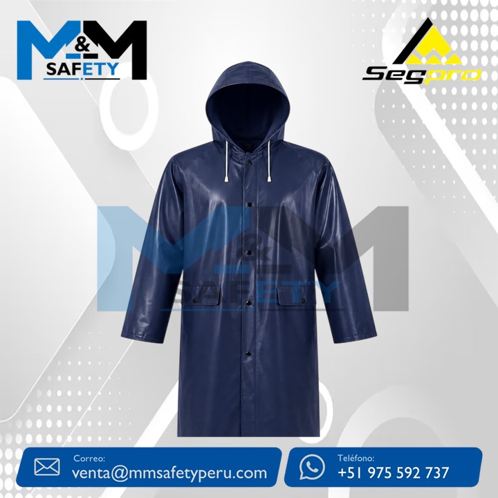 Capotin o Abrigo Color Azul Marino de PVC Segpro