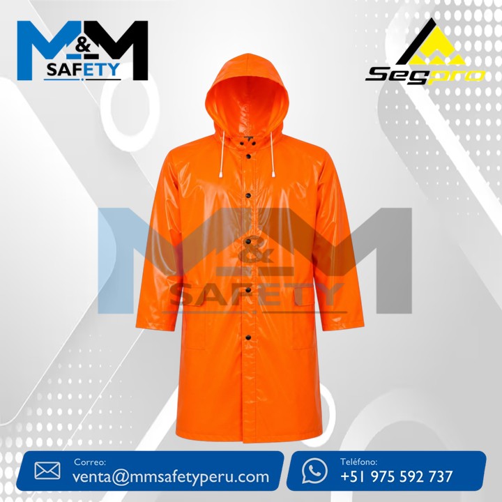 Capotin o Abrigo Color Anaranjado de PVC Segpro